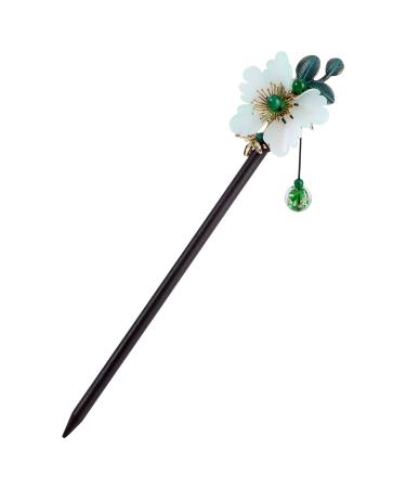 Lurrose Chinese hairstick pearl hairpin Japanese hairstick flowers hair chopstick opal hairpise hairstock retro hair jewelry pin for women girls