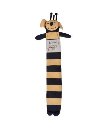 Extra Long Hot Water Bottle Super Soft Novelty Plush Cover Natural Rubber 2L Capacity 72cm Long Perfect for Pain Relief on Aches or Injuries (Bumblebee) Bumblebee - Black/Yellow