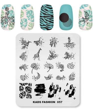 Alexnailart Nail Art Stamping Plates Image Template Broken Geometry Graphics Leaf Pattern Design Stamper Nail Art DIY Print Manicure Nail Art Stencil Tools FA057 - Buy Online on GoSupps.com