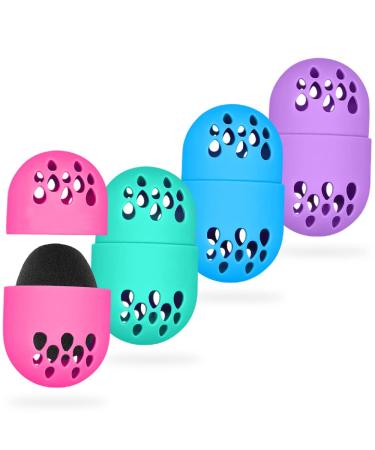 Make-up sponge holder cosmetics-sponge travel etui sponge-up-up-egg storage box silicone protective container for cosmetic sponge (style 2)