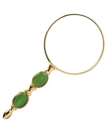 Glass Glass - HD Magnifier Imitation Jade Handheld Loupe Reading Book Optical Glass Enlarged Mirror - Magnification: 20 Times Enlarged Mirror Magnifier for Reading Made in China