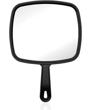 Lurrose Hand Held Mirror - Salon Barber Paddle Mirror with Handle (Black) - Buy Online on GoSupps.com
