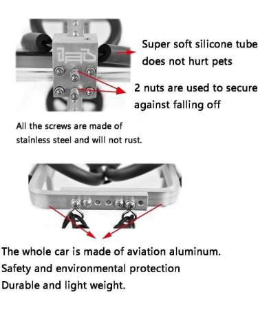 Dog Wheelchair for Back Legs Adjustable Dog Wheelchair for Paralyzed Back Legs Hind Leg Rehabilitation for Disabled Pet Assistive Device for Large Dogs Small Doggy Kitty Cat Rabbit Bunny(XXS-02) - Buy Online on GoSupps.com