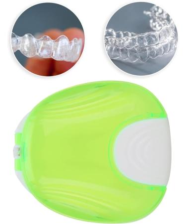 Verdant Touch Orthodontic Retainer Container | Waterproof & Portable Storage Case for Adults - Green - Buy Online on GoSupps.com