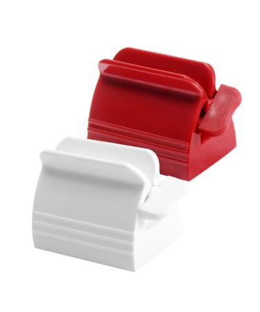 FRCOLOR 4pcs Tube Squeezer Toothpaste Squeezer Facial Extruder Reusable Squeezer Paint Squeezer Hair Color Squeezer Lotion Squeezer Beauty Cream Squeezer Clear Pots Large Ointment Assorted Color 5.8x4.7 cm
