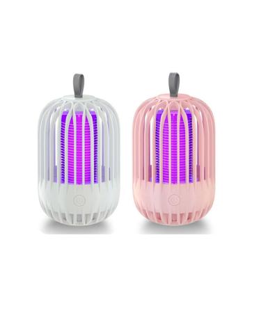 Portable Mosquito Zapper & Lamp Dual Lighting Modes LED & UV Electic Zapper Kills Bugs (2pcs)