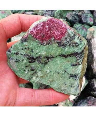 100g Natural and Beautiful red and Green Epidote raw Stone Samples for Decoration Chakra Reiki Balancing - Buy Online on GoSupps.com