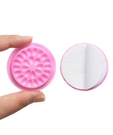 Minkissy 20-Pack Disposable Eyelash Adhesive Holders - Transparent Plastic for Easy Application & No Loss - Buy Online on GoSupps.com