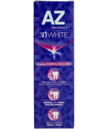 6x Dentifricio AZ 3D White Ultra White Toothpaste 65ml - Whitening Effect + Free Beni Culinari Keychain | International Shipping - Buy Online on GoSupps.com