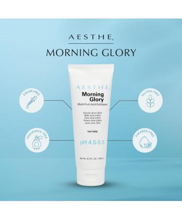 Buy Aesthe Morning Glory Multi-Acid Exfoliant | 5 AHAs Facial Scrub for Oily Acne-Prone & Mature Skin | Deep Cleansing & Cellular Turnover - 4.2 oz - Buy Online on GoSupps.com