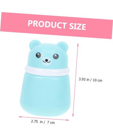 Hemoton 2pcs Bear Powder Puff Box | Travel Baby Powder Container | Talcum Powder Container | Cosmetic Powder Puff with Travel Case | Blue 10X7CM - Buy Online on GoSupps.com