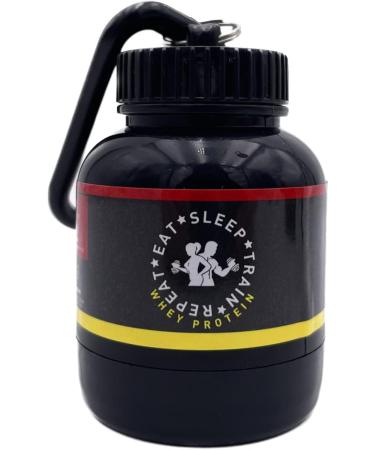 ShopUP! Motivational protein holder eat Sleep Train Repeat Whey Powder different sizes 30 and 60 grams or the portable protein set fitness studio fitness 30 grams 30 grams - Buy Online on GoSupps.com