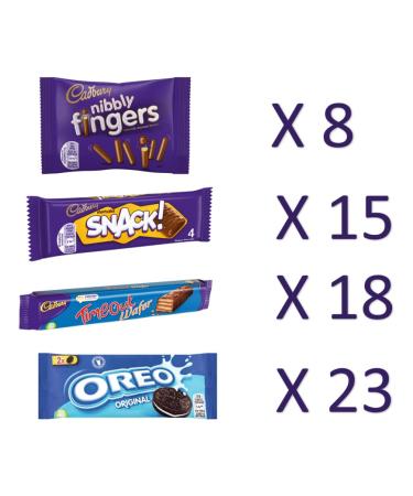 Cadbury & OREO Biscuit 64 Selection Bulk Box - 1.8kg Treats Hamper for Sharing Parties & Lunch Boxes - Ideal Snack Gift - Buy Online on GoSupps.com
