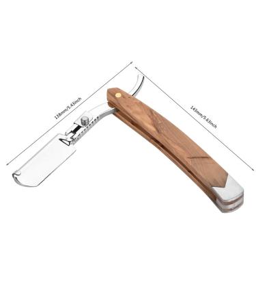 Classic Wooden Handle Razor & Beard Knife Set | 10 Blades - Perfect for Beginners & Professionals | International Shipping Available - Buy Online on GoSupps.com