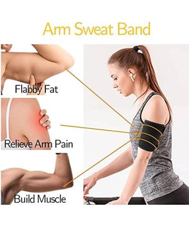 Sauna Sweat Arm Trimmer Bands arm Sweat Bands for Women Weight Loss Arm Shaper Wraps for Workout arm Bands for Flabby arm Black - Buy Online on GoSupps.com