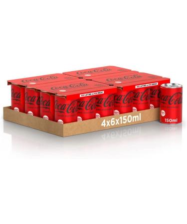 24 x Coca Cola Zero Sugar mini cans carbonated drink 150 ml soft drink