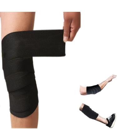 BANWMEN Elastic Knee Compress Wrap Bandage for Knee Thigh Calf Pain  Knee Stabilizer for Men and Women  Knee Compression Leg Brace Sleeve for Weightlifting  Plus Size