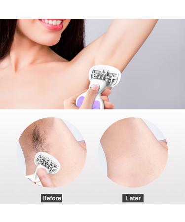 Dulspue Ladies Razor - Intimate Hair Removal for Women | Mini Razor for Armpit Leg & Private Areas | Purple - Buy Online on GoSupps.com