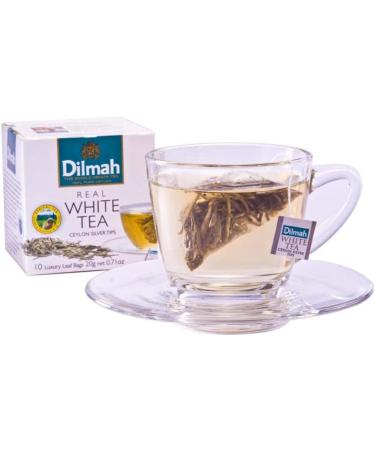 Dilmah Ceylon Silver Tips White Tea-10 Luxury Leaf Tea Bags (6 PACK) - Buy Online on GoSupps.com