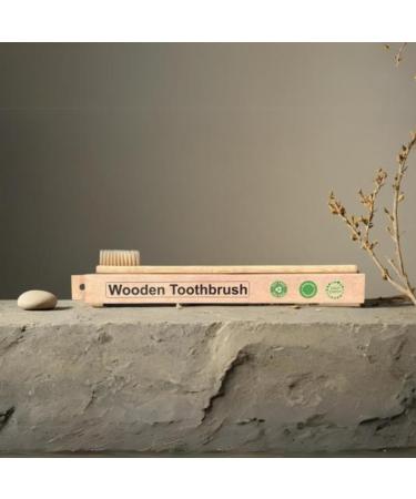 Wooden Toothbrush Set | Biodegradable Charcoal Neem & Bamboo - Eco-Friendly Oral Care (4 Pack - Buy Online on GoSupps.com