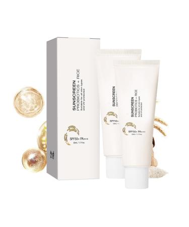 Relief Sun Organic Sunscreen SPF50+ Rice & Probiotics SPF 50 Rice Sunscreen Moisturizer Tone-up No White Cast Sunscreens Nourishing Skin Protection and UV Defens Suitable for All Skin Types