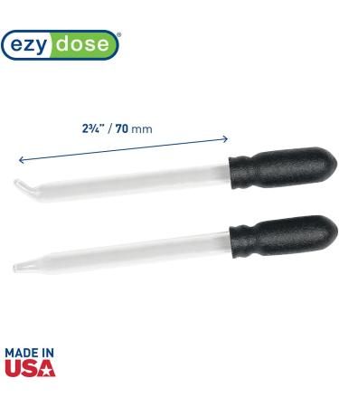 EZY DOSE Flents Straight & Bent Tip Medicine Droppers - Transparent & Black (2 Count) - Buy Online on GoSupps.com