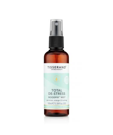 Tisserand Aromatherapy - Total De-Stress - MoodFix Mist - Orange Geranium Nutmeg - 100% Natural Pure Essential Oils - 100ml - Calming Mist Spray