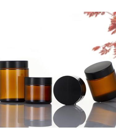 dijiusidy Versatile Amber Glass Bottle For Travel Makeup Products No Leakage Multi-functional Screw Lid Reusable UV Protective 100g Black 100g 100g Black 100g - Buy Online on GoSupps.com