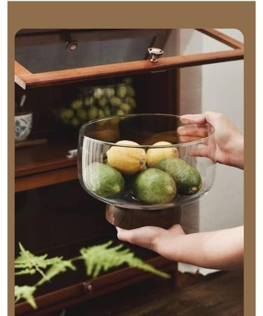 Fruit Bowl Glass Bowls Set for Kitchen Prep Glass Bowls for Dessert Snack Fruit Nuts or Dip Bowls Large Capacity Bowls for Breads - Buy Online on GoSupps.com