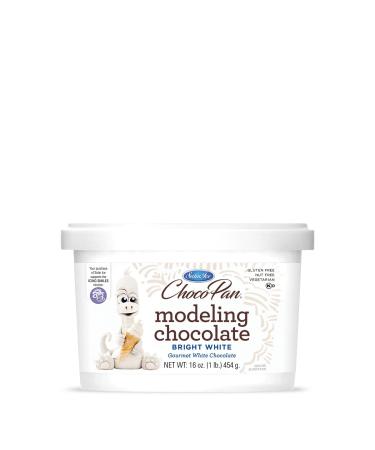 Satin Ice ChocoPan Bright White Modeling Chocolate, 1 Pound Bright White 1 Pound (Pack of 1)