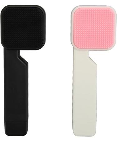 Double Sided Face Brush Soft Bristles Facial Cleansing Brush Ergonomic Long Handle Exfoliator Facial Scrubber Fiber Wool - Buy Online on GoSupps.com