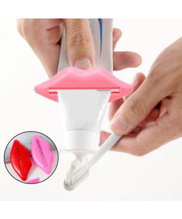 AKOAK 2 Pcs Fun Lips Plastic Toothpaste Squeezer Toothpaste Bathroom Accessories Supplies Random Colors - Buy Online on GoSupps.com