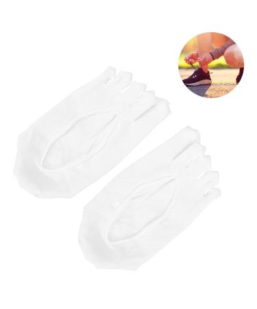 Five Finger No Show Socks - Soft Flexible & Deodorizing - Perfect for Comfort (White) - Buy Online on GoSupps.com
