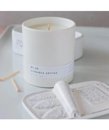 Buy Candle Livraria Antiga - Aromatherapy Home Fragrance 50 Hour Burn Time Decorative Gift with Saffron Rose & Sandalwood - Buy Online on GoSupps.com