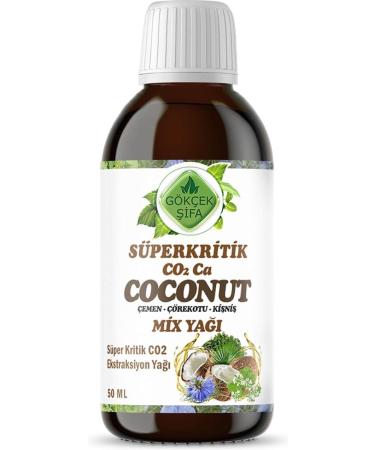 Gökçek Sifa - Supercritical CO2-Ca Coconut Blended Oil - 50ml - 100% Herbal Extract Oil - No Chemical Additives - Strong Formula - Herbal Supplement Supercritical Coconut Mix