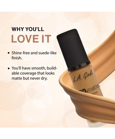 L.A. Girl Pro Matte Foundation in Sandy Beige - 1oz - Buy Online on GoSupps.com