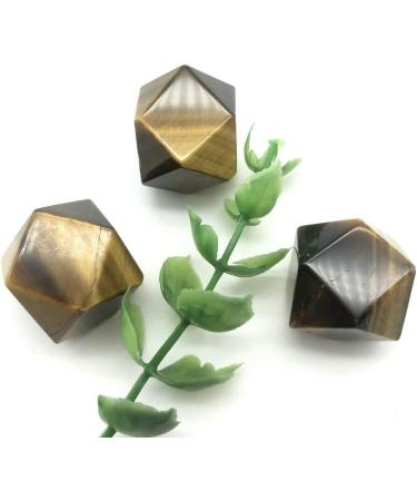 Natural Crystal Rough Natural Quartz Crystal Natural Yellow Tiger Eye Crystals Stone Carved Polyhedron Shaped Smooth Stone Crystals Room Decoration Home Office Decor - Buy Online on GoSupps.com