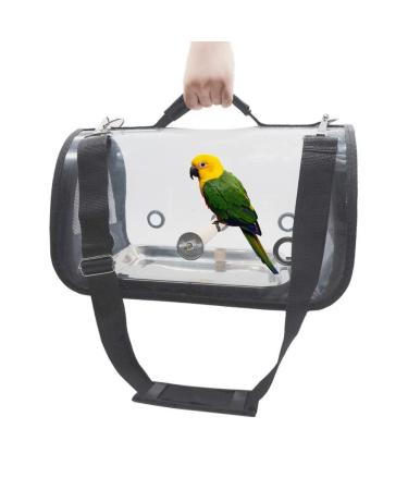 MeHongCan Portable Bird Carrier,Bird Travel Cage Parrot Lightweight Breathable Carrier Bird Travel Bag Small