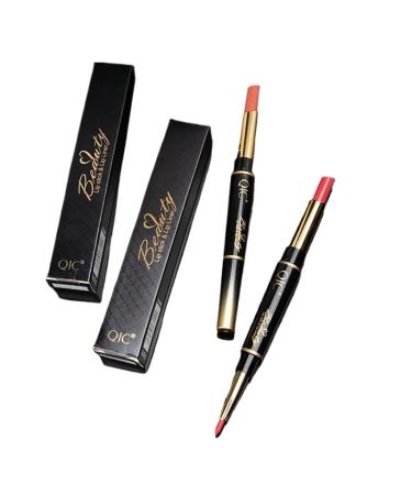 QIC Dual-Ended Lipstick & Liner Pen - Rose Red | Long-Wearing Everyday Glam | 14 Shade Collection - Buy Online on GoSupps.com
