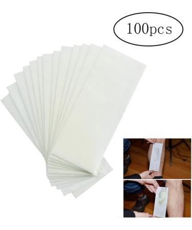 100pcs Blanc Grands bandes de cire non tiss es Blanc Bandes de cire de carrosserie pilation de la coiffure cire de cire Body Bandes de cire de la jambe de la jambe pilante pour l'homme et - Buy Online on GoSupps.com