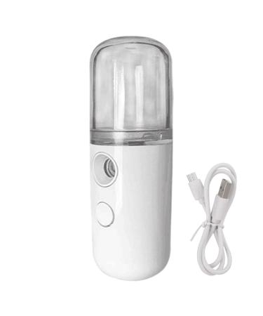 Face Steamer Humidifier - Cordless Facial Steamer Cool and Warm Mist Tools | Skin Hydration Moisturizing Device Deep Cleaning Cordless Moisturizing Face Steamer for Spa Treatments Relaxation Dorm White