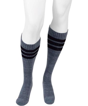 Juzo 20-30 mmHg Compression Socks - Power Comfort Knee High Closed Toe Retro Heather Gray X-Large | International Shipping Available - Buy Online on GoSupps.com