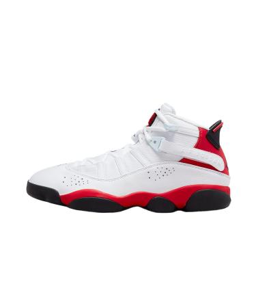 Jordan Men's 6 Rings Basketball Shoes 322992-012 10 White/Black-university Red