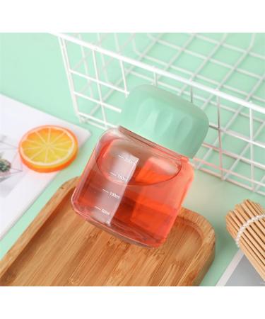 Small Borosilicate Glass Juice Bottle With Lid  - 10 Oz - Green - Buy Online on GoSupps.com