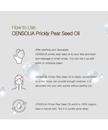 CENSOLIA Pure Cactus Seed Oil 20ml 0.67 fl oz 100% Cold Pressed Face Oil for Deep Hydration & Radiance | Lightweight Fast-Absorbing Moroccan Prickly Pear Oil 0.67 Fl Oz (Pack of 1) - Buy Online on GoSupps.com