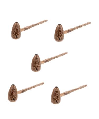 Gleavi 5st massage hammer made of wood massage device massage tab for the back of the back stranding massage Tapping hammer trigger points massage wood massage tab made of wood Divisiere Wenge H lzern 43x8cmx5pcs as shown x 5 pieces