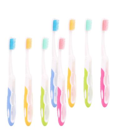 Healeeved 8st Small Travel toothbrush Small portable toothbrush camping toothbrush mini travel toothbrush toothbrush with soft bristles foldable toothbrush caricature cleaning brush travel