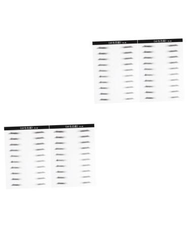 FRCOLOR 4 Sheets Pairs Waterproof Stickers Makeup Stickers Lazy Brow Sticker Tool 4d The Lazy Water-based