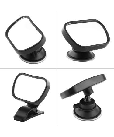 Universal Adjustable Car Baby Rear View Safety Mirror - Suction Cup & Clip - Black | 1 Piece - Buy Online on GoSupps.com