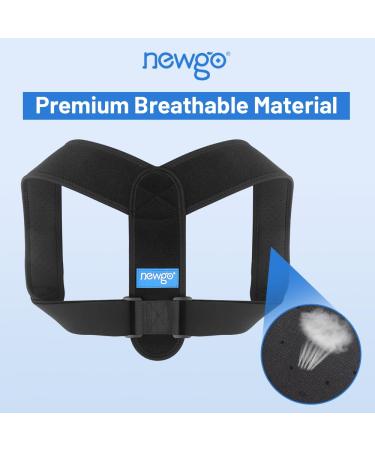 NEWGO Posture Corrector Back Brace - Adjustable Posture Support for Men & Women | Mid & Upper Spine Pain Relief | Breathable Design for Comfort - Buy Online on GoSupps.com